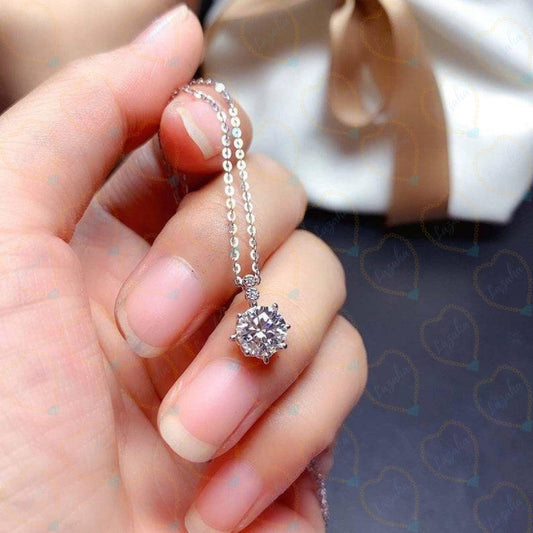 1.30 TCW Round Cut Charm Lab Grown Diamond Pendant for Women