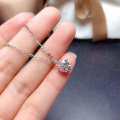 1.30 TCW Round Cut Charm Lab Grown Diamond Pendant for Women