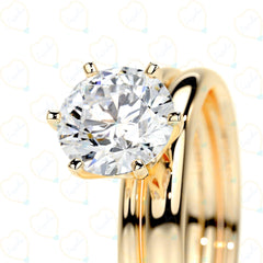 1.00 CTW Round Cut Bridal Set Lab Grown Diamond Ring for Women