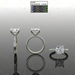 1.00 TCW Round Cut Bridal Set Lab Grown Diamond Ring for Women