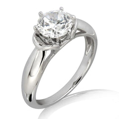 1.70 TCW Round Cut Solitaire Lab Grown Diamond Ring for Women