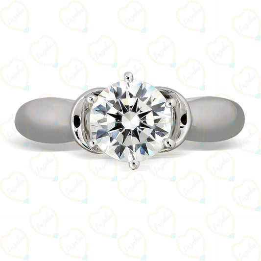 1.70 TCW Round Cut Solitaire Lab Grown Diamond Ring for Women