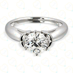 1.70 TCW Round Cut Solitaire Lab Grown Diamond Ring for Women