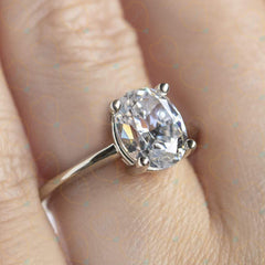 2.50 CTW Oval Cut Solitaire Lab Grown Diamond Ring for Women