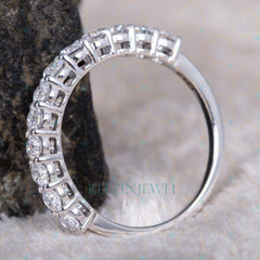 0.80 CTW Round Cut Eternity Lab Grown Diamond Ring for Women