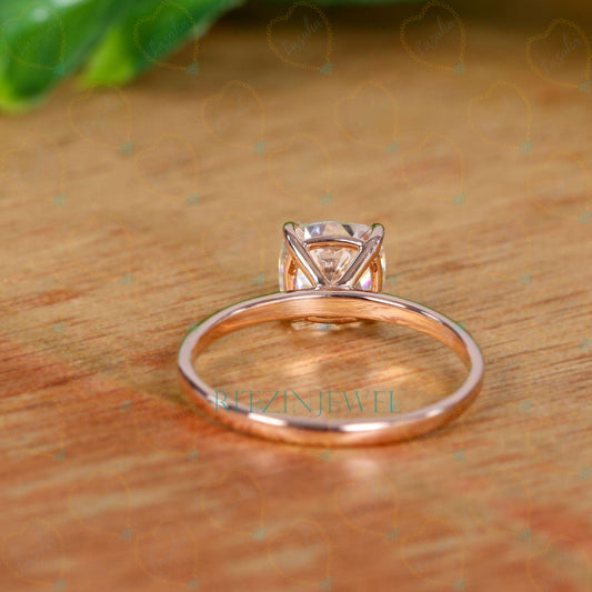 1.50 TCW Cushion Cut Solitaire Lab Grown Diamond Ring for Women