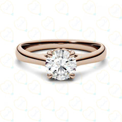 1.70 TCW Round Cut Solitaire Lab Grown Diamond Ring for Women