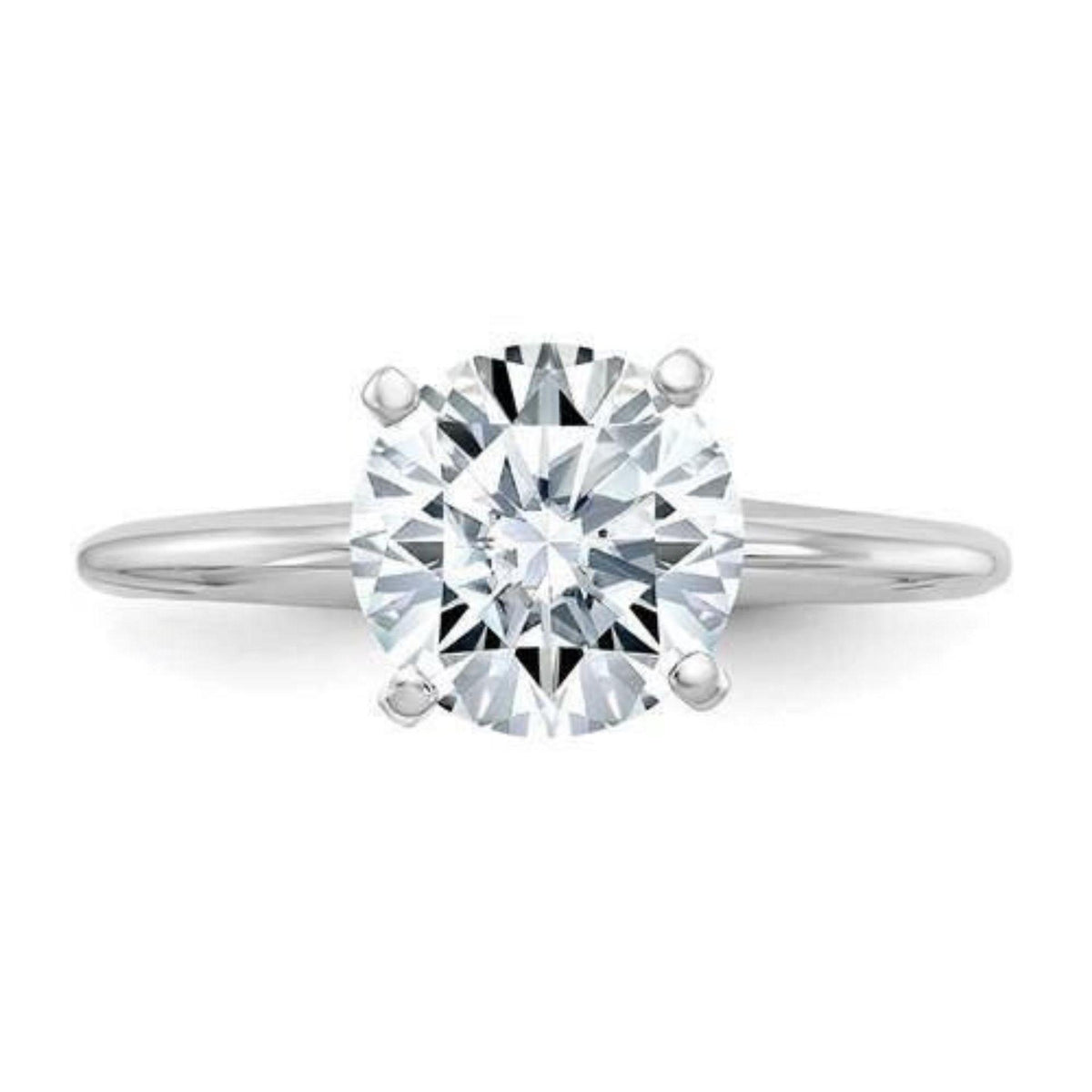 2.00 TCW Round Cut Solitaire Lab Grown Diamond Ring for Women