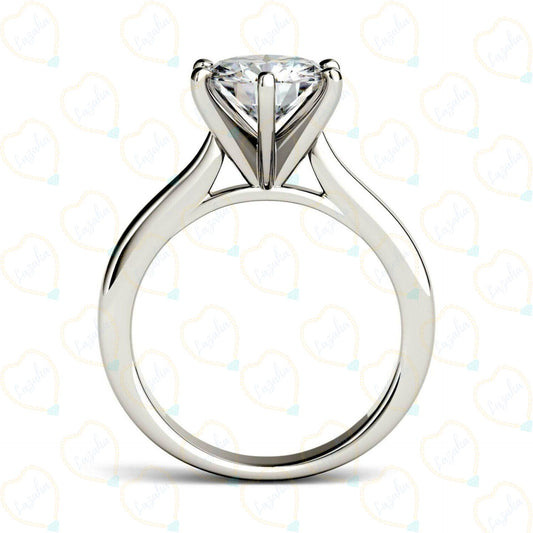 1.70 TCW Round Cut Solitaire Lab Grown Diamond Ring for Women