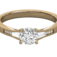 1.30 TCW Round Cut Solitaire With Accents Lab Grown Diamond Ring for Women