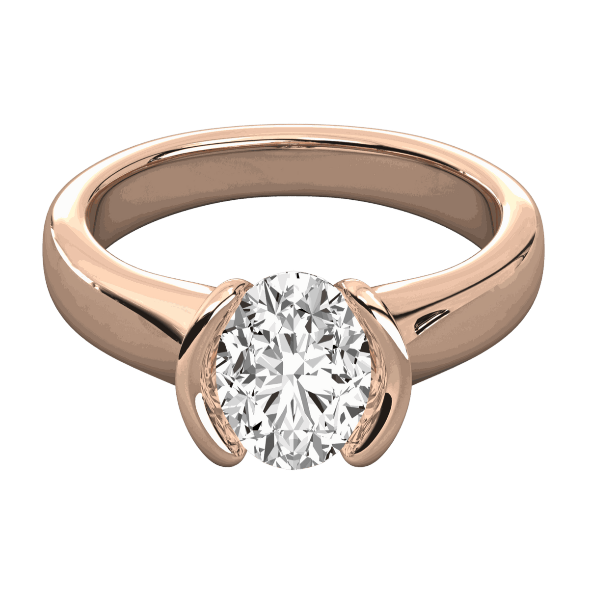 1.00 CTW Round Cut Solitaire Lab Grown Diamond Ring for Women