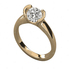 1.00 CTW Round Cut Solitaire Lab Grown Diamond Ring for Women