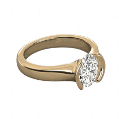 1.00 CTW Round Cut Solitaire Lab Grown Diamond Ring for Women