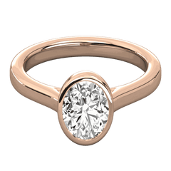 1.00 TCW Round Cut Solitaire Lab Grown Diamond Ring for Women