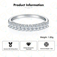 2.50 TCW Oval Cut Eternity Lab Grown Diamond Ring for Women