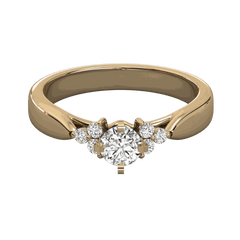 1.00 TCW Round Cut 3 Stone Lab Grown Diamond Ring for Women