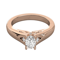 1.00 TCW Round Cut 3 Stone Lab Grown Diamond Ring for Women