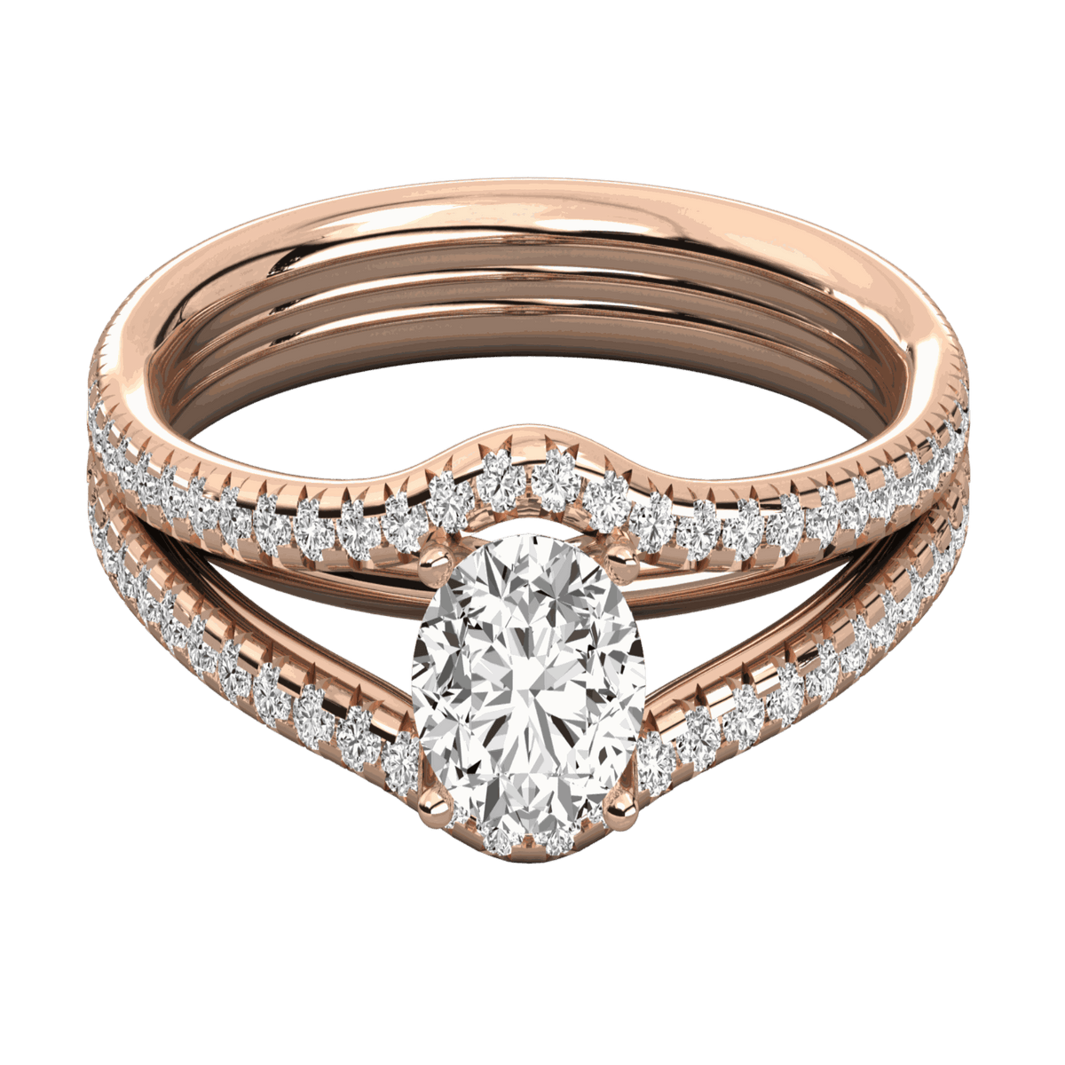 1.00 CTW Round Cut Solitaire With Accents Lab Grown Diamond Ring for Women