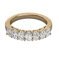 1.80 CTW Round Cut Half Eternity Lab Grown Diamond Ring for Women