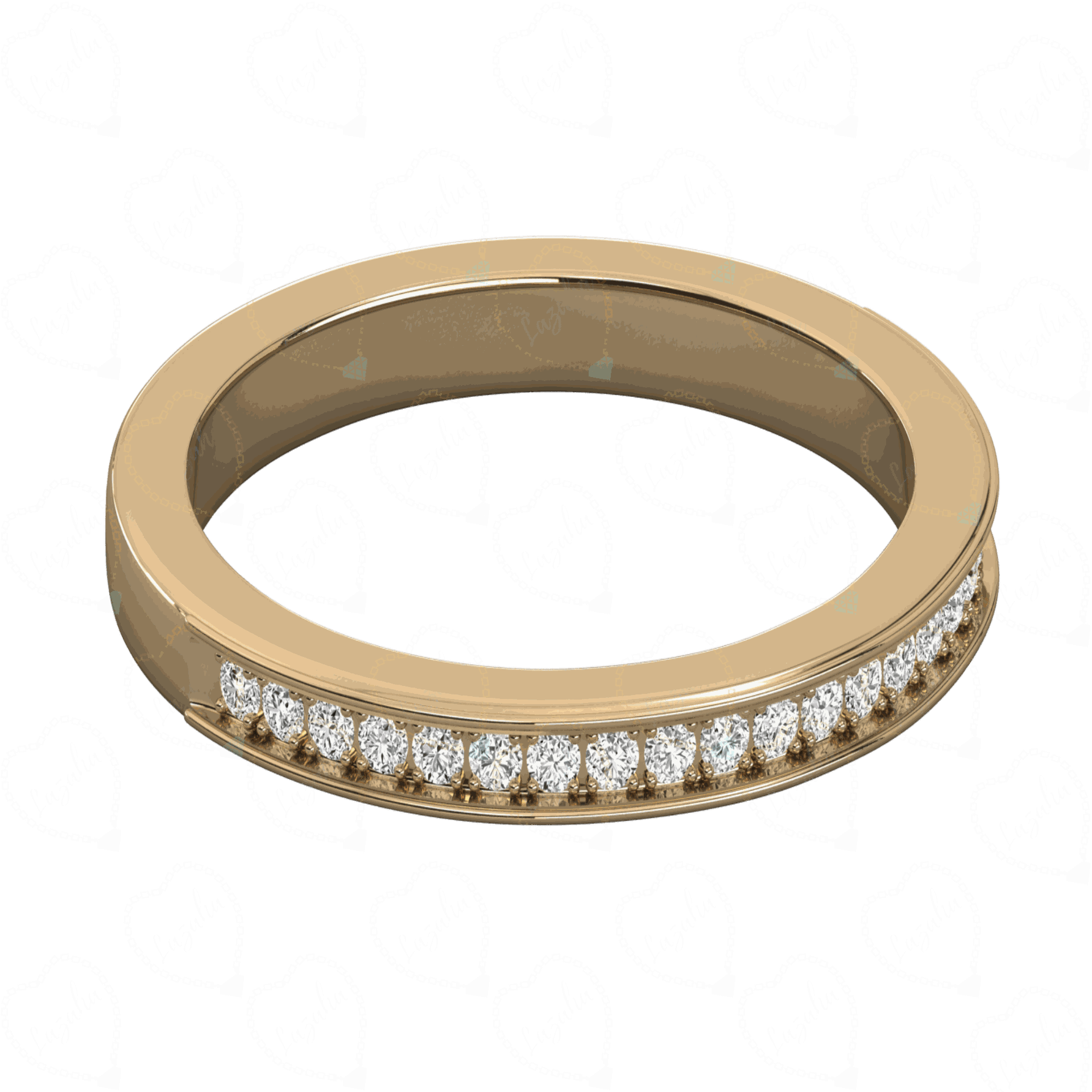 0.40 CT Round Cut Half Eternity Lab Grown Diamond Ring, lab grown Diamond Ring, Half eternity Diamond Ring, 0.40 CT Round Cut Ring, Half Eternity Ring, Diamond Eternity Ring, Round Cut Lab Diamond Ring