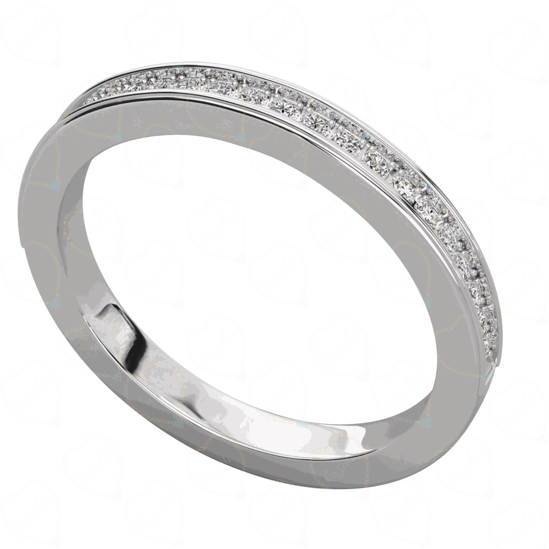 0.40 CT Round Cut Half Eternity Lab Grown Diamond Ring, Round Cut half Eternity Ring, Lab diamond Ring, Round cut Diamond Ring, Diamond Ring, Engagement Ring, Wedding Ring..