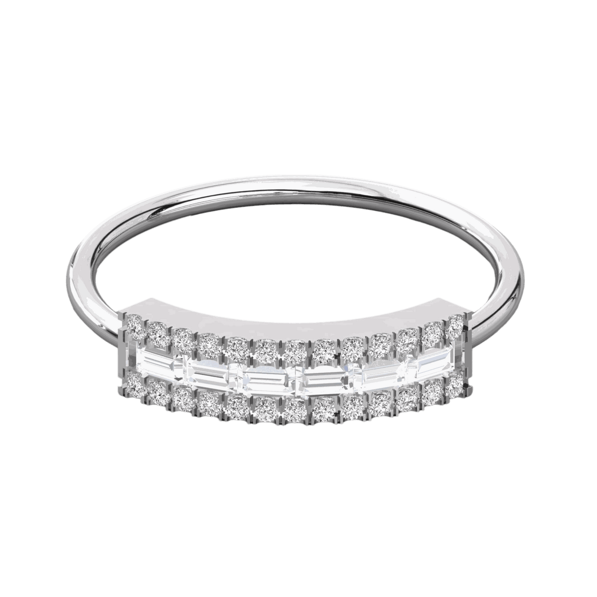 Baguette Cut Eternity Lab Grown Diamond Ring for Women