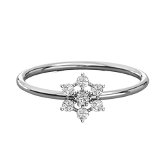 Round Cut Halo Lab Grown Diamond Ring for Women