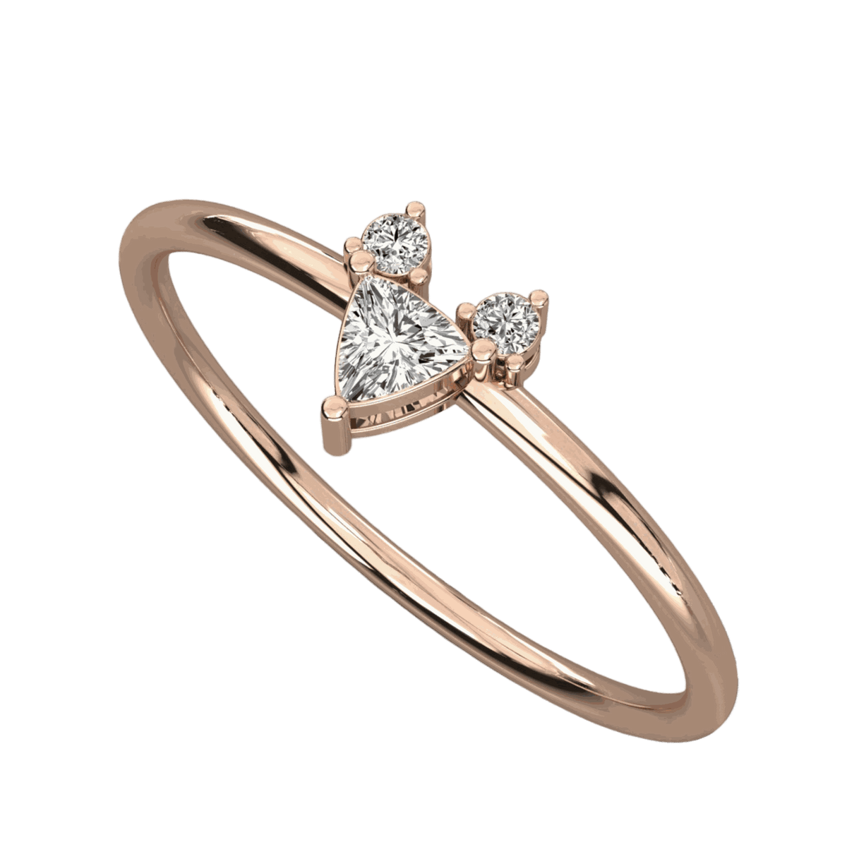 Round Cut 3 Stone Lab Grown Diamond Ring for Women