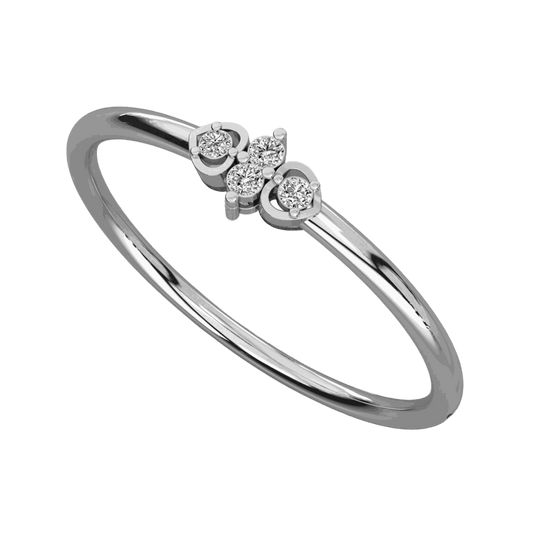 Round Cut Unique Lab Grown Diamond Ring for Women