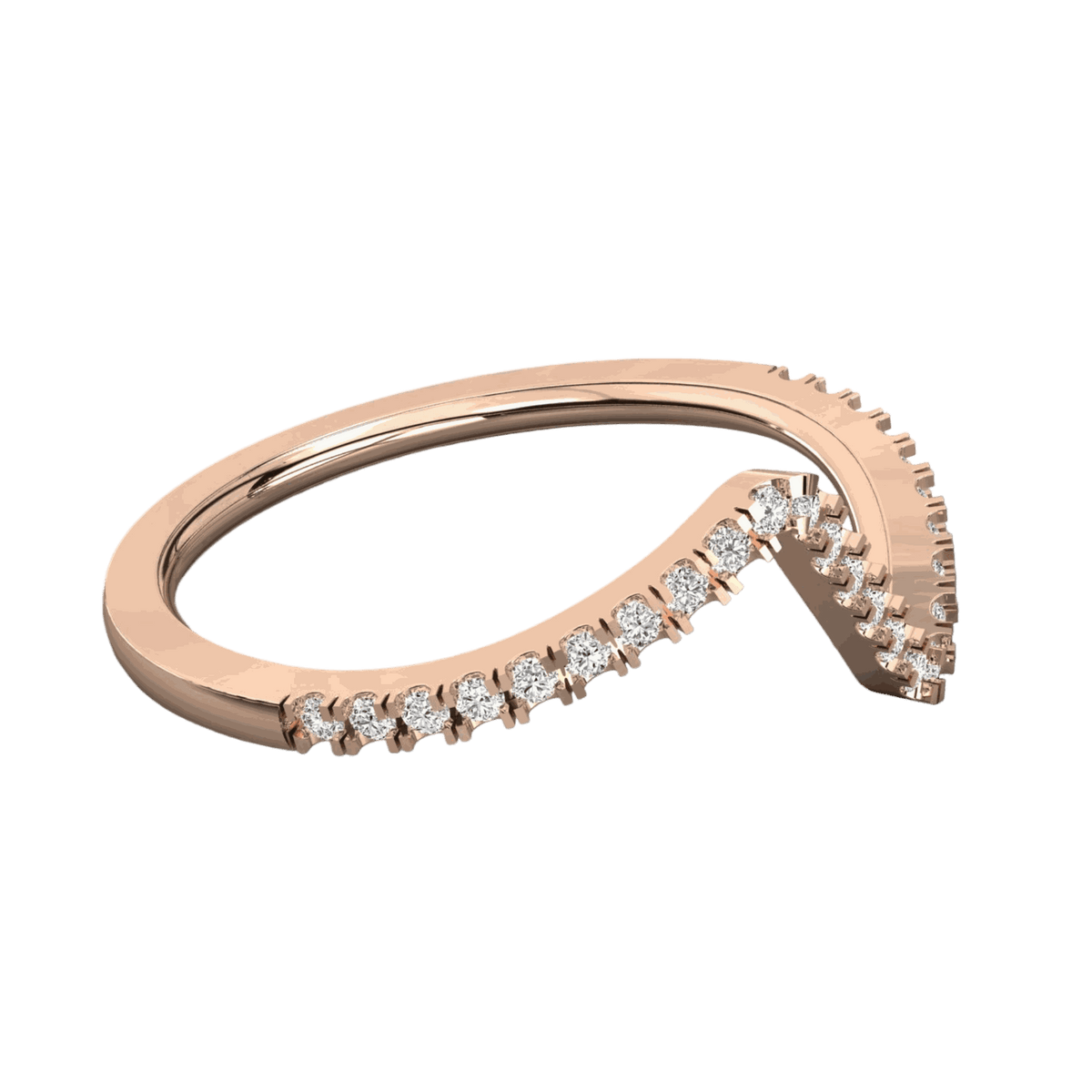 0.50 CTW Round Cut Unique Lab Grown Diamond Ring for Women