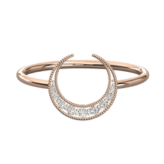 Round Cut Unique Lab Grown Diamond Ring for Women