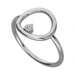 View 0.10 CT White Gold Top-side Lab Diamond Ring