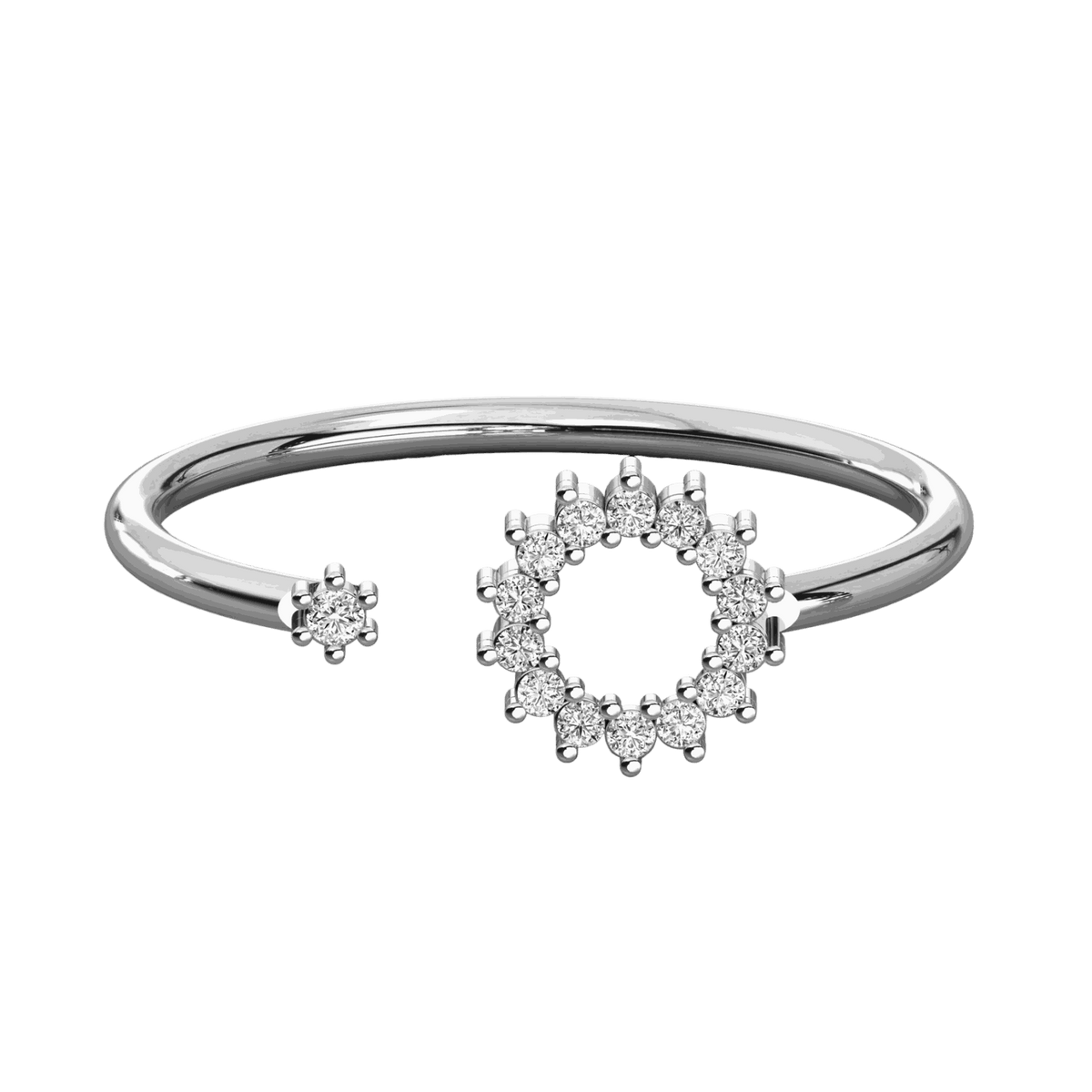 Round Cut Unique Lab Grown Diamond Ring for Women