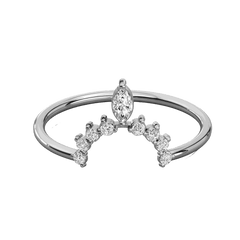 Round Cut Unique Lab Grown Diamond Ring for Women