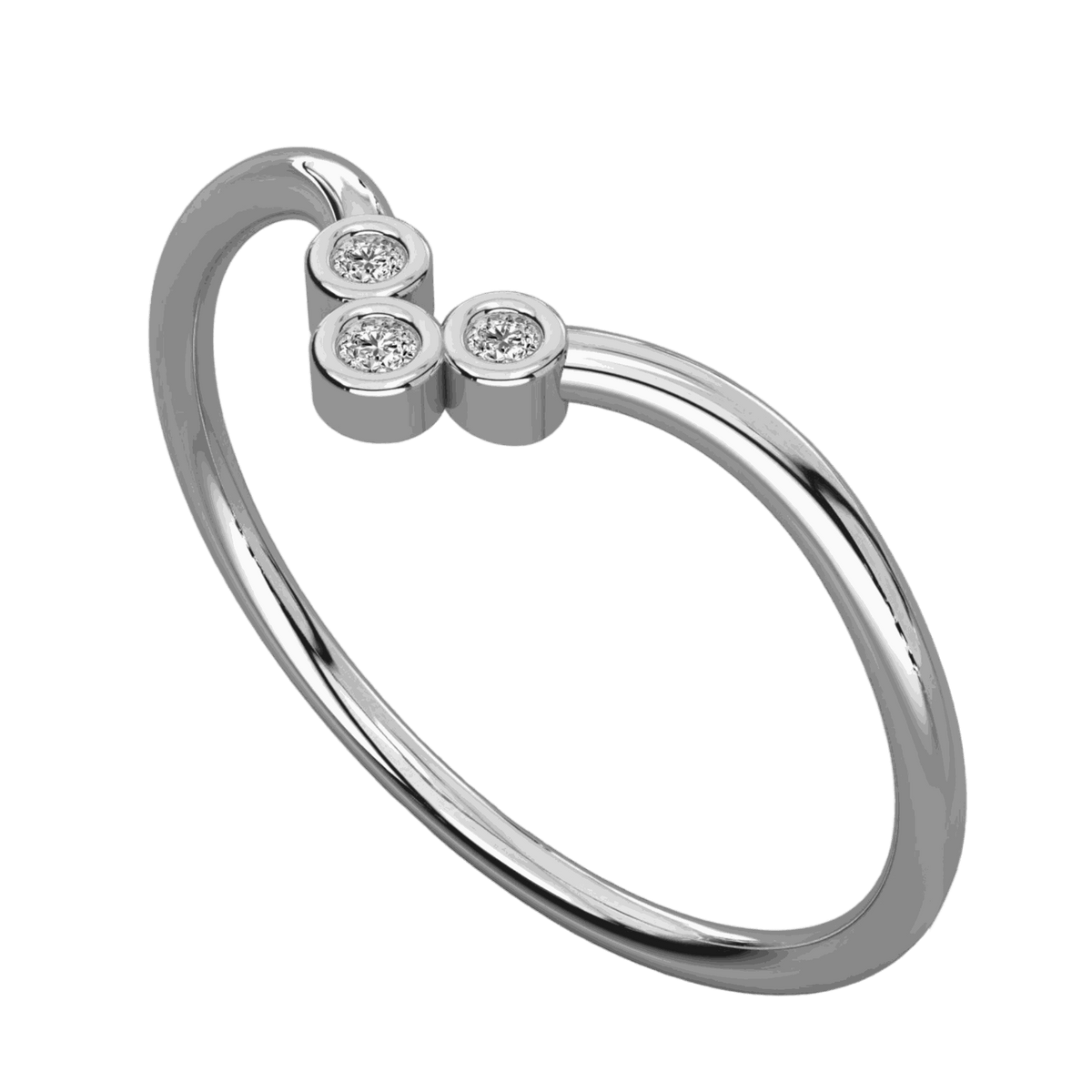 Round Cut 3 Stone Lab Grown Diamond Ring for Women