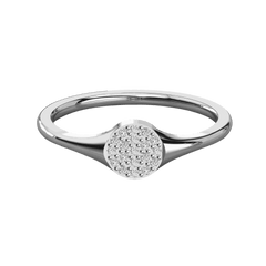 Round Cut Halo Lab Grown Diamond Ring for Women