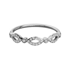 Round Cut Twisted Lab Grown Diamond Ring for Women