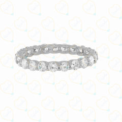 2.50 CTW Round Cut Eternity Lab Grown Diamond Ring for Women