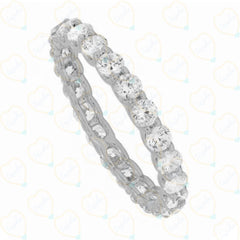 2.50 CTW Round Cut Eternity Lab Grown Diamond Ring for Women