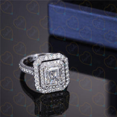 1.20 TCW Round Cut Halo Lab Grown Diamond Ring for Women