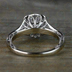 1.70 CTW Round Cut Halo Lab Grown Diamond Ring for Women