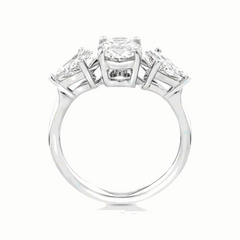 2.50 CTW Oval Cut 3 Stone Lab Grown Diamond Ring for Women