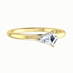 1.30 CTW Kite Cut Hidden Halo Lab Grown Diamond Ring for Women