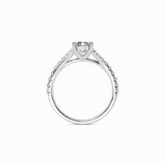 2.50 TCW Radiant Cut Solitaire With Accents Lab Grown Diamond Ring for Women