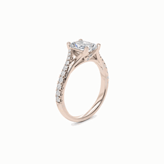 2.50 TCW Radiant Cut Solitaire With Accents Lab Grown Diamond Ring for Women