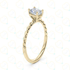 1.00 CTW Radiant Cut-Solitaire Lab-Grown Diamond Ring for Women by Lazaha