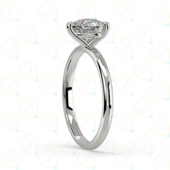 1.00 CTW Heart Cut Solitaire Lab Grown Diamond Ring for Women