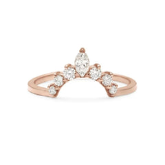 Marquise Cut 7 Stone Lab Grown Diamond Ring for Women