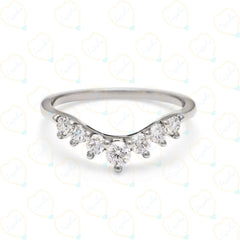 Round Cut 7 Stone Lab Grown Diamond Ring for Women