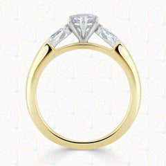 1.00 TCW Marquise Cut 3 Stone Lab Grown Diamond Ring for Women